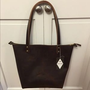 Portland Leather Goods Medium Merlot Tote